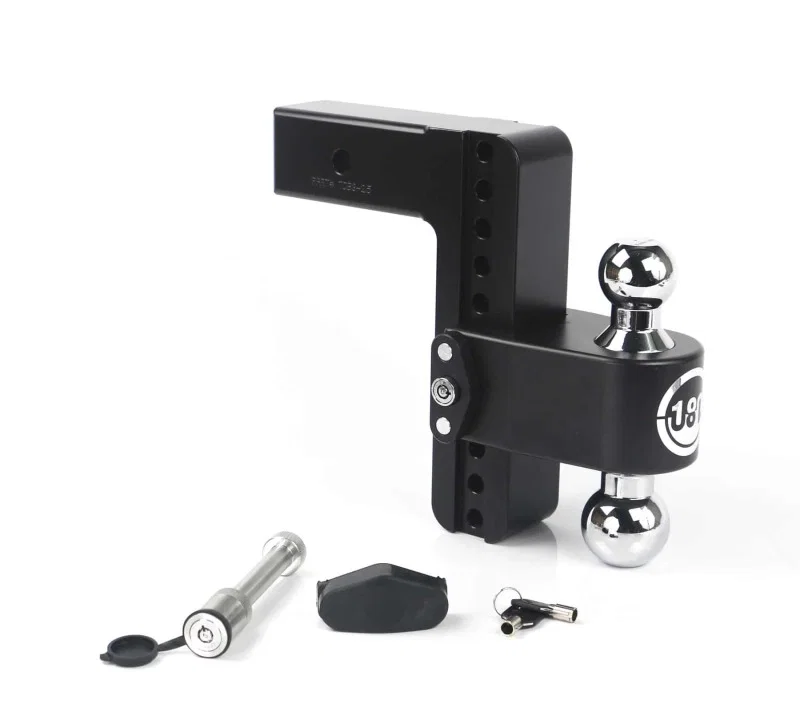 Weigh Safe CTB8-2.5-KA-CER-BLA, 180 Hitch 8in Drop Hitch & 2.5in Shank (10K/18.5K GTWR) w/WS05 - Black Cerakote