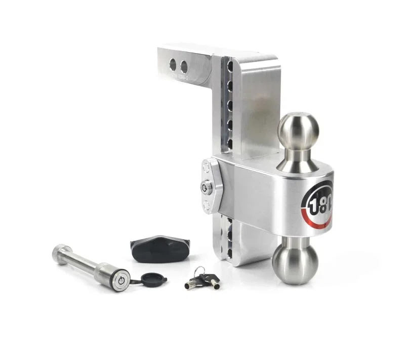 Weigh Safe LTB8-2-KA, 180 Hitch 8in Drop Hitch & 2in Shank (10K/12.5K GTWR) w/WS05 - Aluminum