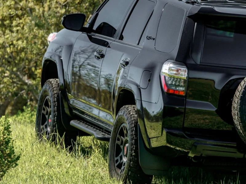 Cali Raised LED CR2692, 10-24 Toyota 4Runner Step Ed Bolt On Rock Sliders - No Kick Out/RawFiller Plate/BedLiner