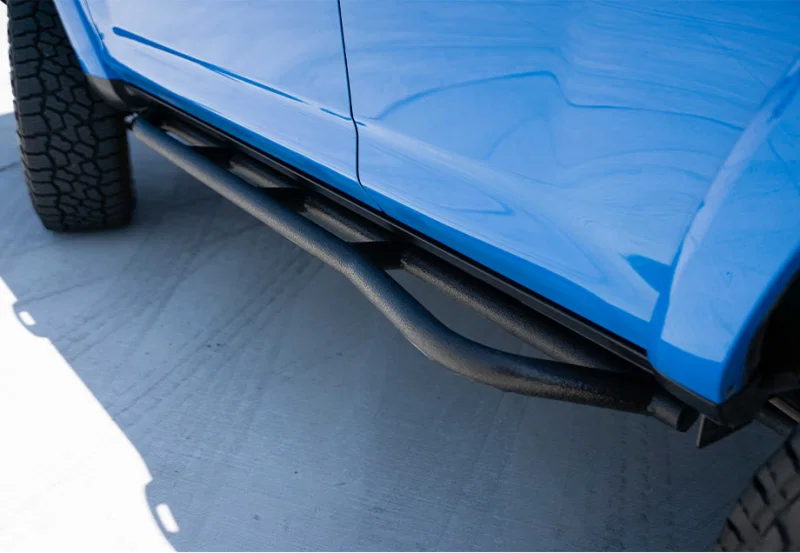 Cali Raised LED CR2702, 10-24 Toyota 4Runner Trail Edition Bolt On Rock Sliders - No Kick Out / Raw