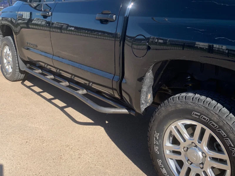 Cali Raised LED CR2787, 14-21 Toyota Tundra Step Edition Rock Sliders - No Kick Out/No Filler Plate/Raw Steel