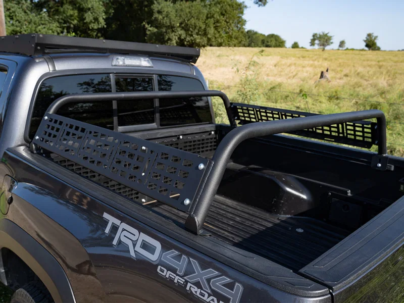 Cali Raised LED CR3690, 05-23 Toyota Tacoma Overland Bed Bars - 11 Bars Molle Panel Powder Coat Finish