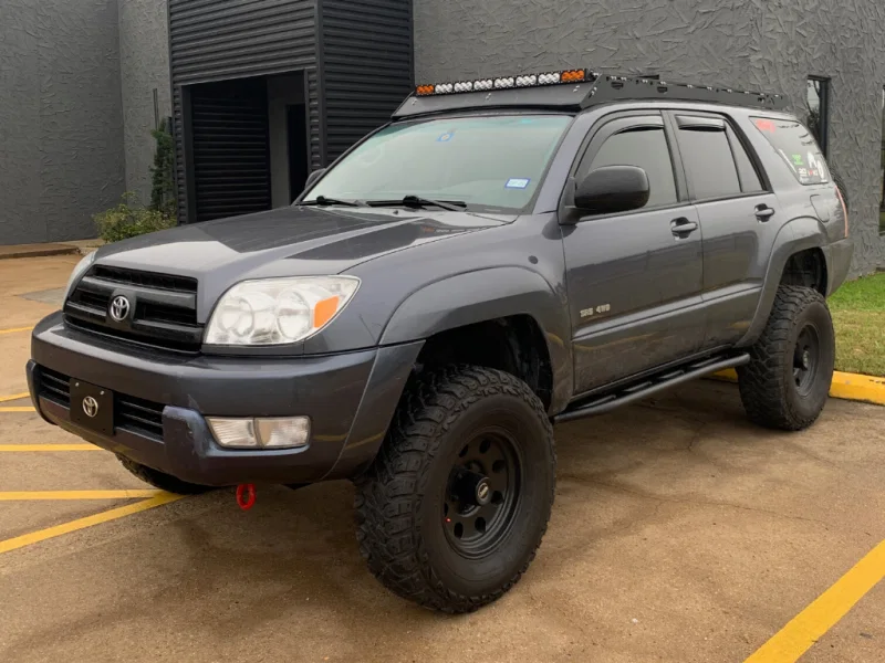 Cali Raised LED CR2743, 03-09 Toyota 4Runner Trail Edition Bolt On Rock Sliders - No Kick Out / Raw Steel