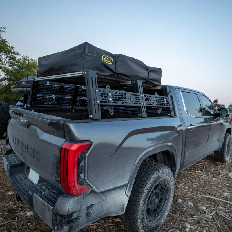 Cali Raised LED CR3936, 2022+ Toyota Tundra Overland Bed Rack -Mid Height Rack