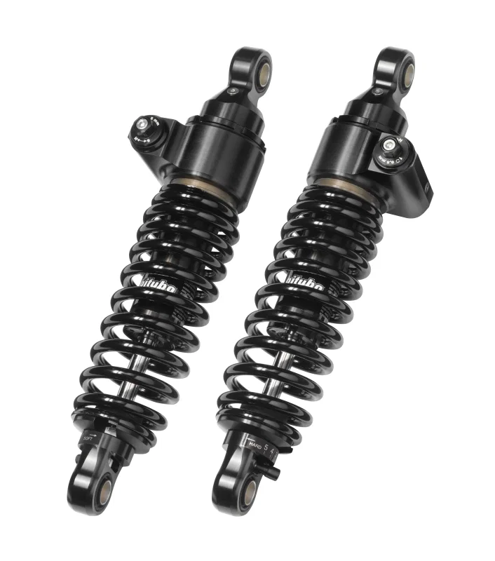 Bitubo Suspension D0035WME22V2, WME2 Twinshocks Adjustable: Hydraulic Spring Preload, Rebound, Length 380mm, Dark Edition