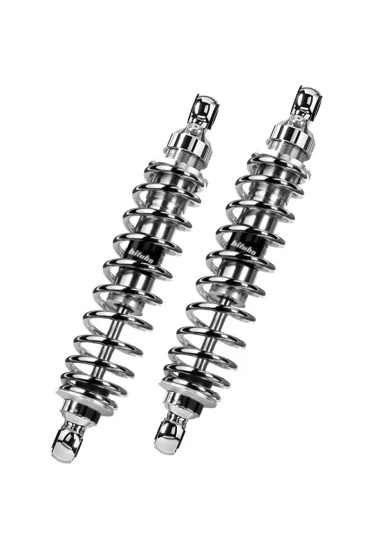 Bitubo Suspension D0010WMB03, WMB0 Twinshocks Adjustable: Spring Preload, Length 376mm, Chrome Edition