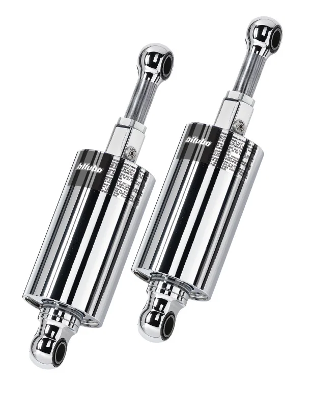 Bitubo Suspension HD013HMG12, HMG1 Twinshocks Adjustable: Spring Preload, Compression, Length, Black Spring