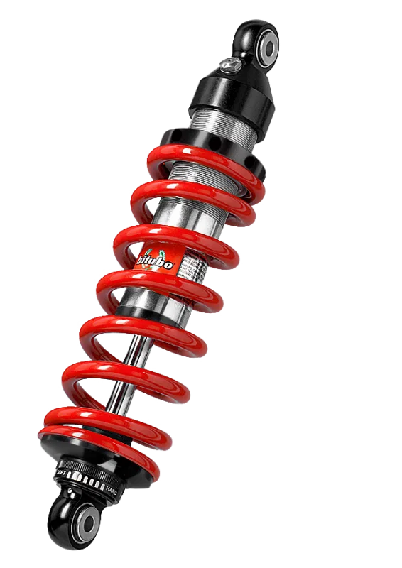 Bitubo Suspension H0028XZE01, XZE0 Monoshocks Adjustable: Spring Preload, Rebound, Red Spring