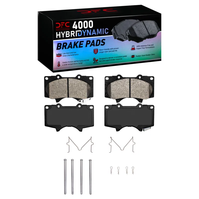 DFC 4000-0976-01, 00-25 JAC Frison Front 4000 HybriDynamic Brake Pads and Hardware Kit