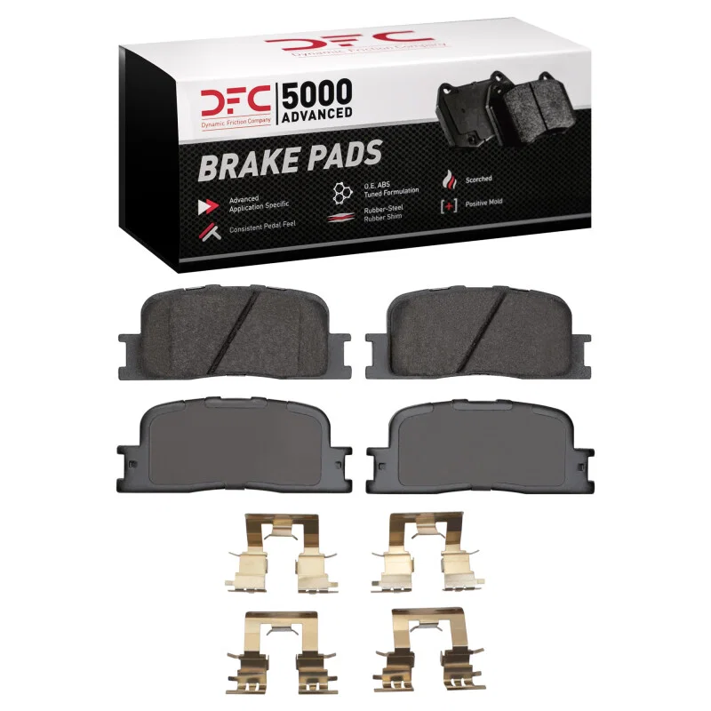 DFC 1551-0885-02, 01-03 Toyota Highlander Rear 5000 Advanced Ceramic Brake Pads and Hardware Kit