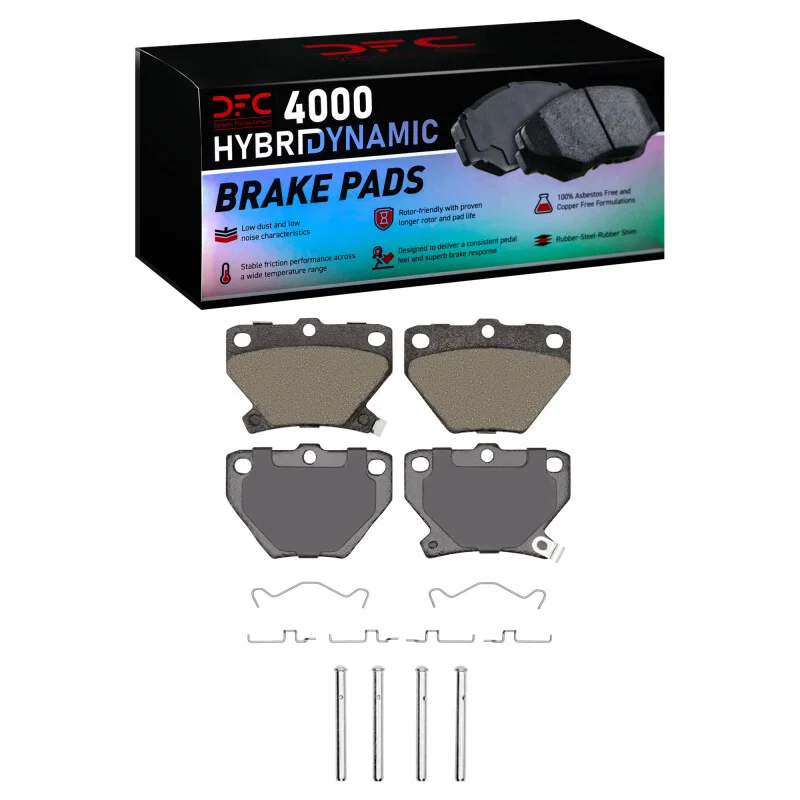 DFC 4000-0823-01, 00-08 Pontiac Vibe Rear 4000 HybriDynamic Brake Pads and Hardware Kit
