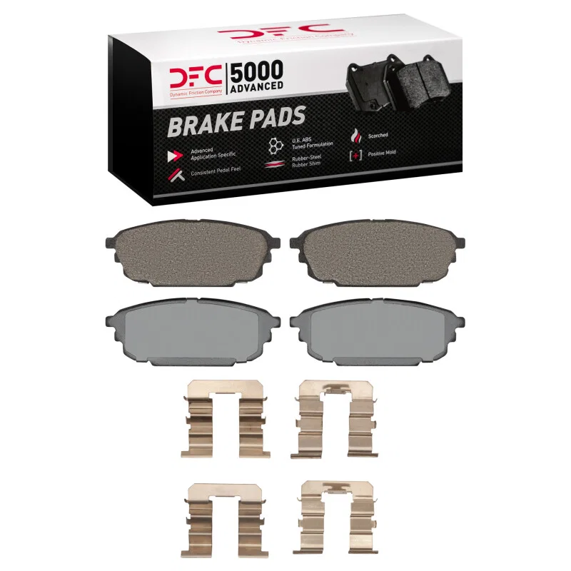 DFC 1551-0892-01, 01-03 Mazda Protege Rear 5000 Advanced Ceramic Brake Pads and Hardware Kit