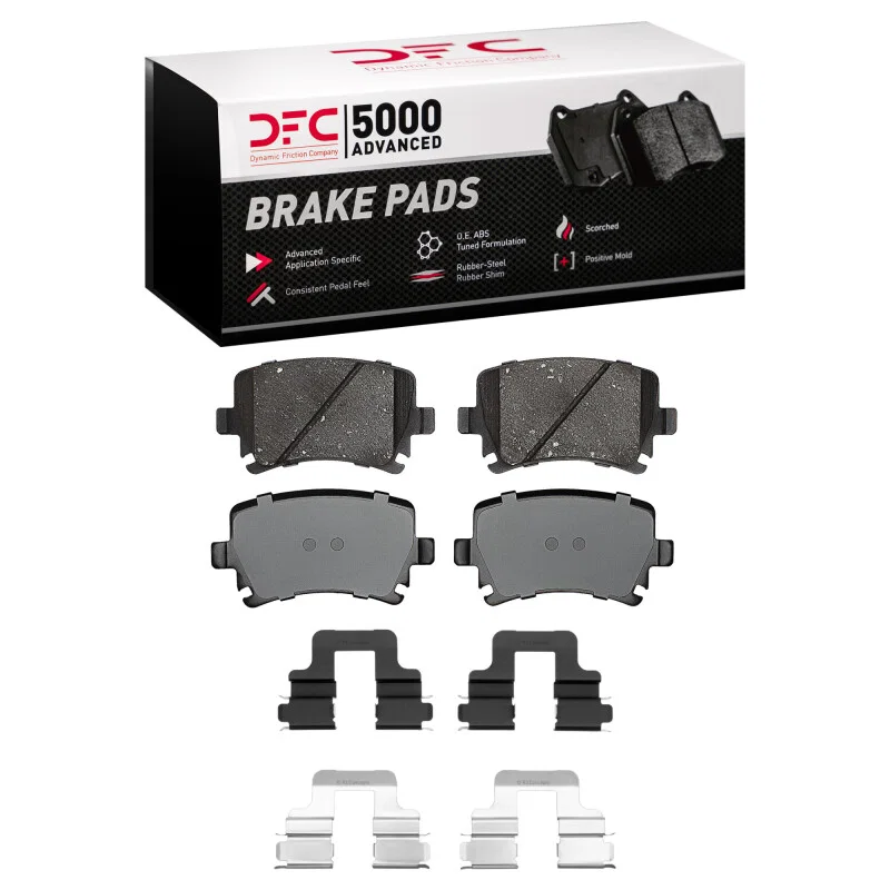 DFC 1551-1108-01, 00-18 Audi A4 (Mexico) Rear 5000 Advanced Ceramic Brake Pads and Hardware Kit