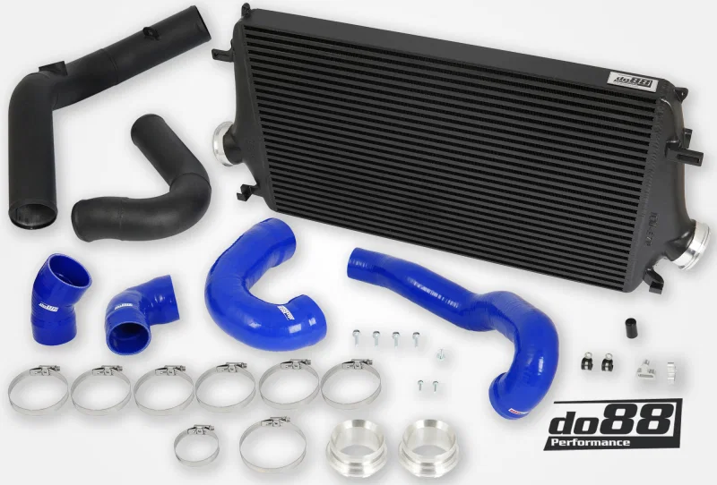 do88 BIG-330-B, 10-11 SAAB NG 9-5 2.8T/Turbo6 BigPack Intercooler Kit w/Blue Hoses
