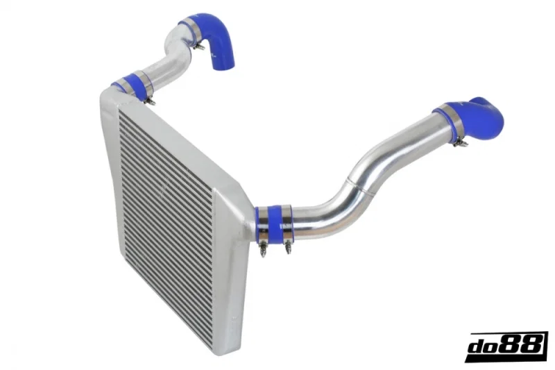 do88 BIG-740-S-63, 81-98 Volvo 740/940 Turbo (63mm Throttle) BigPack Intercooler Kit w/Black Hoses