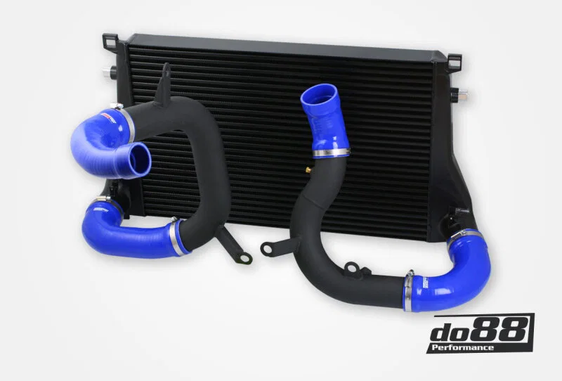 do88 BIG-340-3-B, VAG 1.8T/2.0T (MQB) BigPack Intercooler Kit w/Blue Hoses