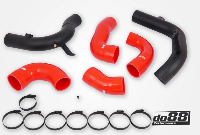 do88 TR-340-DO88-2-R, VAG 2.0 TSI EA888 Gen4 (245hp) do88 Intercooler Pressure Pipes Red Hoses