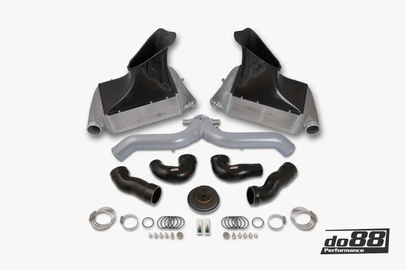 do88 BIG-130SI, 10-12 Porsche 911 Turbo/Turbo S (997.2) BigPack Intercooler Kit w/Silver Pipe