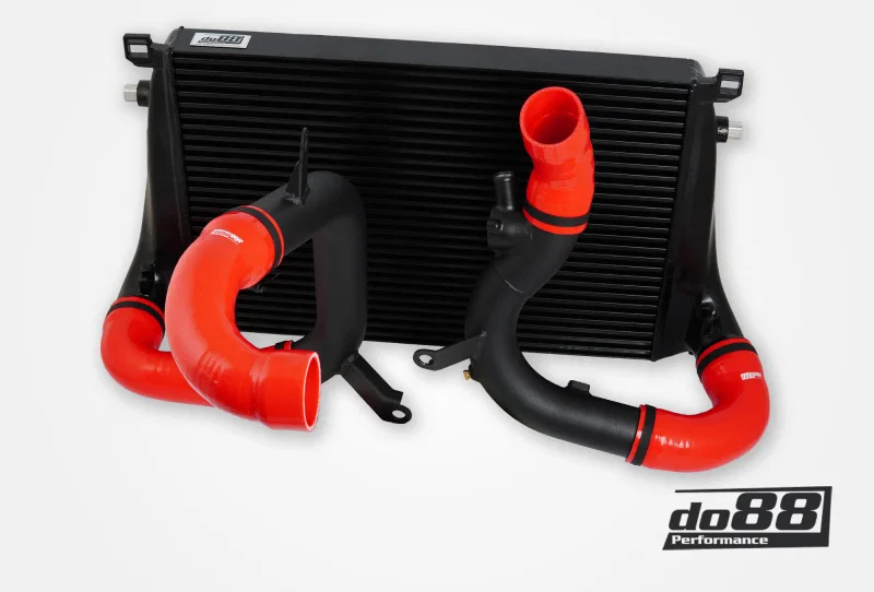 do88 BIG-340-1-R, VAG 2.0T EA888 Gen4 (300+hp) BigPack Intercooler Kit w/Red Hoses
