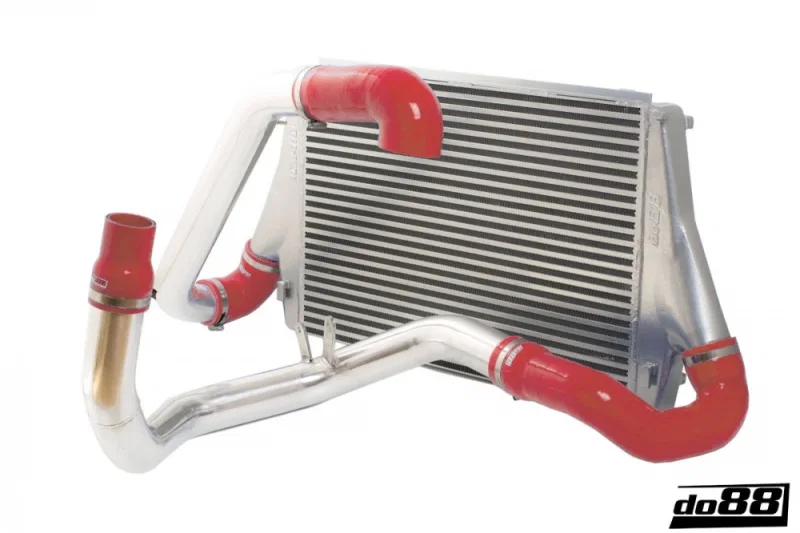 do88 BIG-120-R, 03-11 SAAB 9-3 1.8T/2.0T (B207) BigPack Intercooler Kit w/Red Hoses