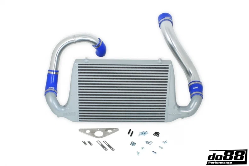 do88 BIG-170-B, 87-93 SAAB 900 Turbo BigPack Front Mount Intercooler Kit w/Blue Hoses