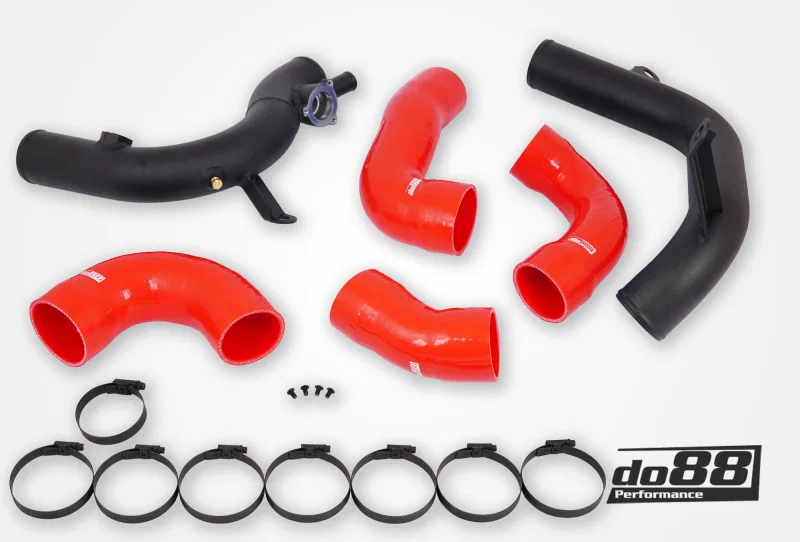 do88 TR-340-DO88-1-R, VAG 2.0 TSI EA888 Gen4 (300hp+) do88 Intercooler Pressure Pipes Red Hoses