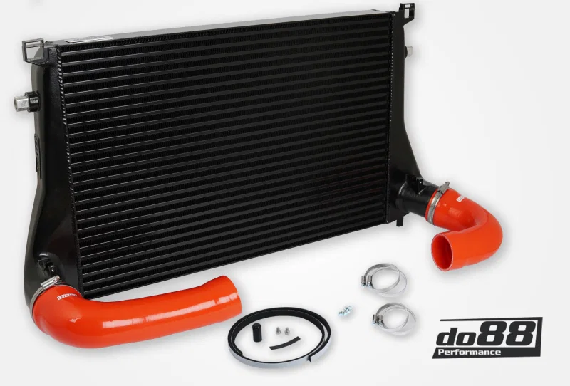 do88 ICM-300-R, Audi/Seat/Skoda/Volkswagen 1.8T/2.0T (MQB) Intercooler w/Red Hoses