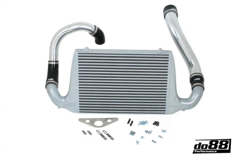 do88 BIG-170-S, 87-93 SAAB 900 Turbo BigPack Front Mount Intercooler Kit w/Black Hoses