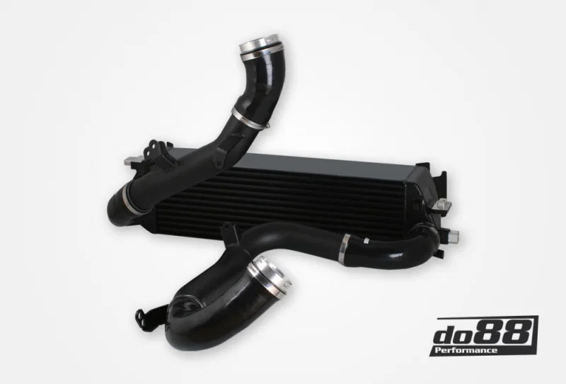 do88 BIG-260-PT8-S, Volvo S60/V60/XC60/V90/S90/XC90 (SPA) T6/T8 Hybrid BigPack Intercooler Kit w/Black Hoses