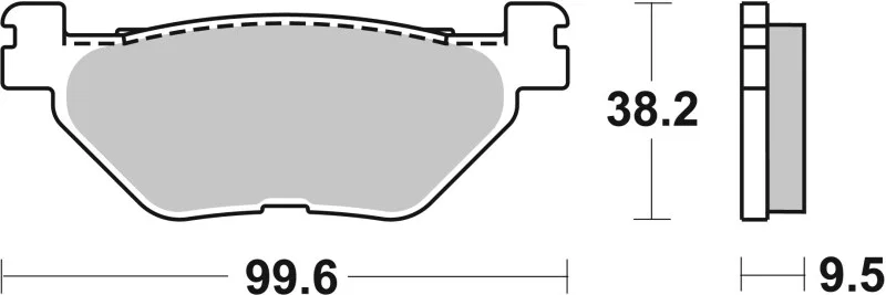 Brembo Powersports 07YA39SP, 04-05 Yamaha TDM 900cc Brake Pad - Rear