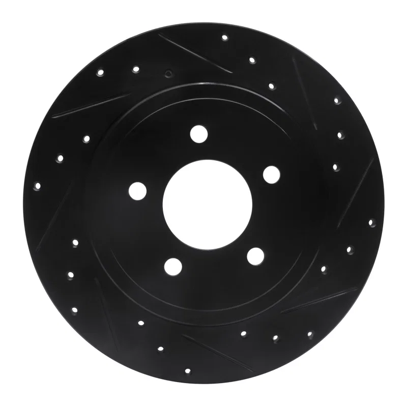 R1 Concepts 633-54194R, R1 05-08 Ford Escape Rear Right Drilled & Slotted Black Brake Rotor