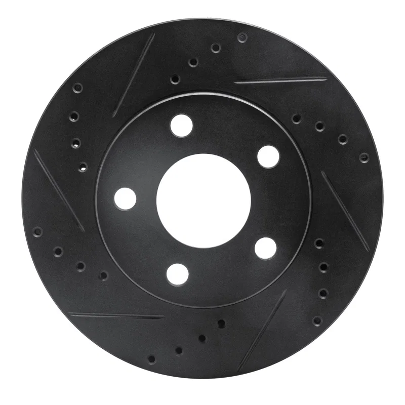 R1 Concepts 633-47026L, R1 1990-1997 Buick LeSabre Front Left Drilled & Slotted Black Brake Rotor