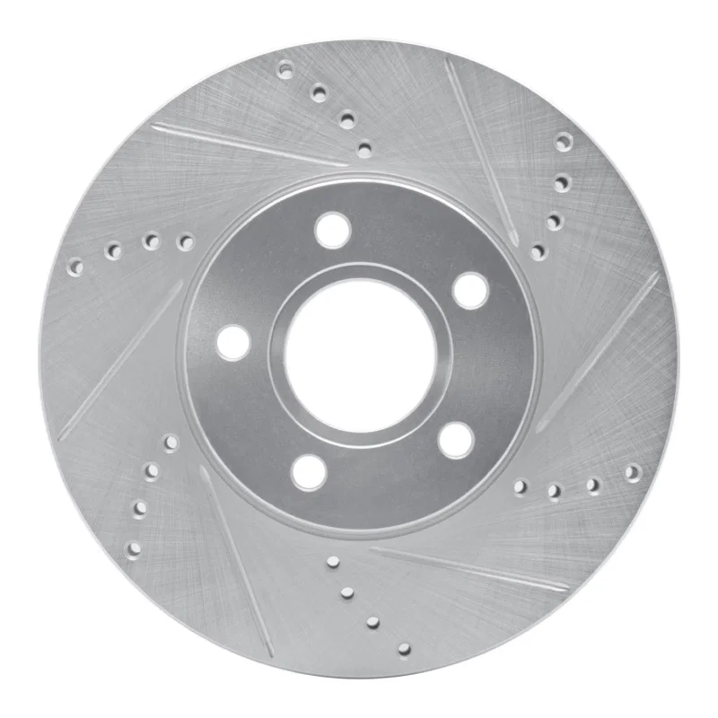 R1 Concepts 631-54067R, R1 12-18 Ford C-MAX Front Right Drilled & Slotted Silver Brake Rotor