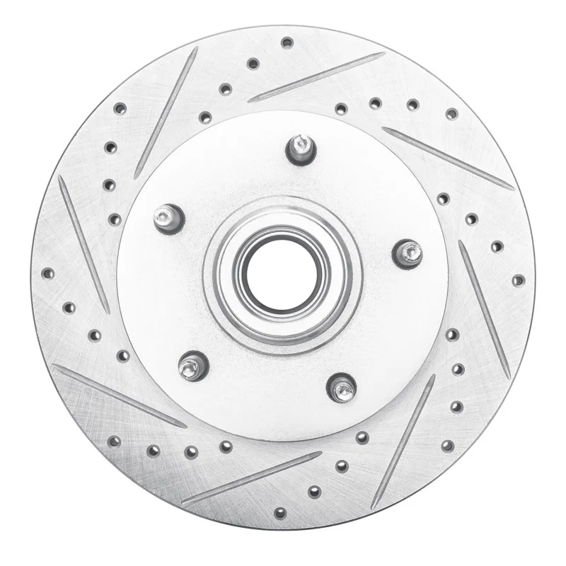 R1 Concepts 631-54129L, R1 94-01 Ford E-150 Econoline Club Wagon Front Left Drilled & Slotted Silver Brake Rotor