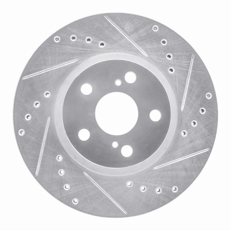 R1 Concepts 631-92009R, R1 09-15 Toyota Corolla (Mexico) Front Right Drilled & Slotted Silver Brake Rotor