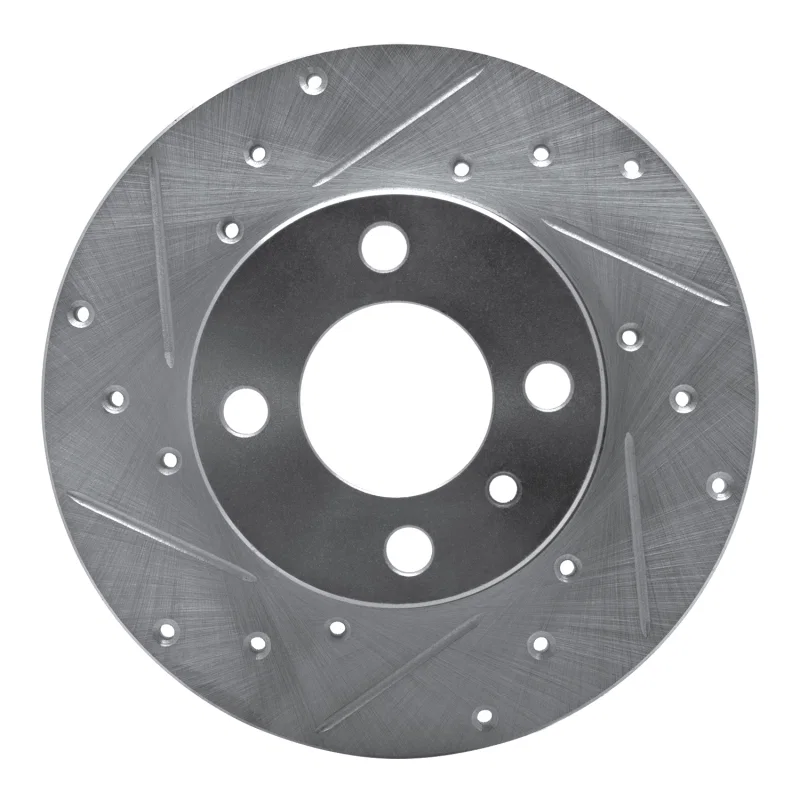 R1 Concepts 631-31006L, R1 77-83 BMW 320I (USA/Canada) Front Left Drilled & Slotted Silver Brake Rotor