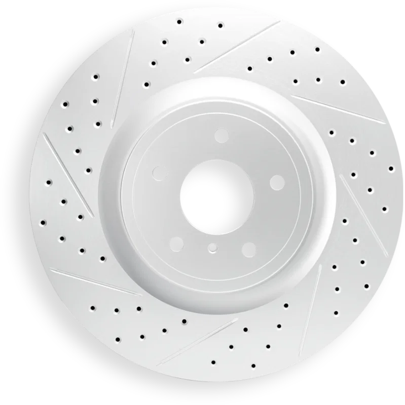 R1 Concepts 830-54243R, R1 83-99 Ford Ft800 Conventional Front Right Drilled & Slotted Geo-Carbon Rotor