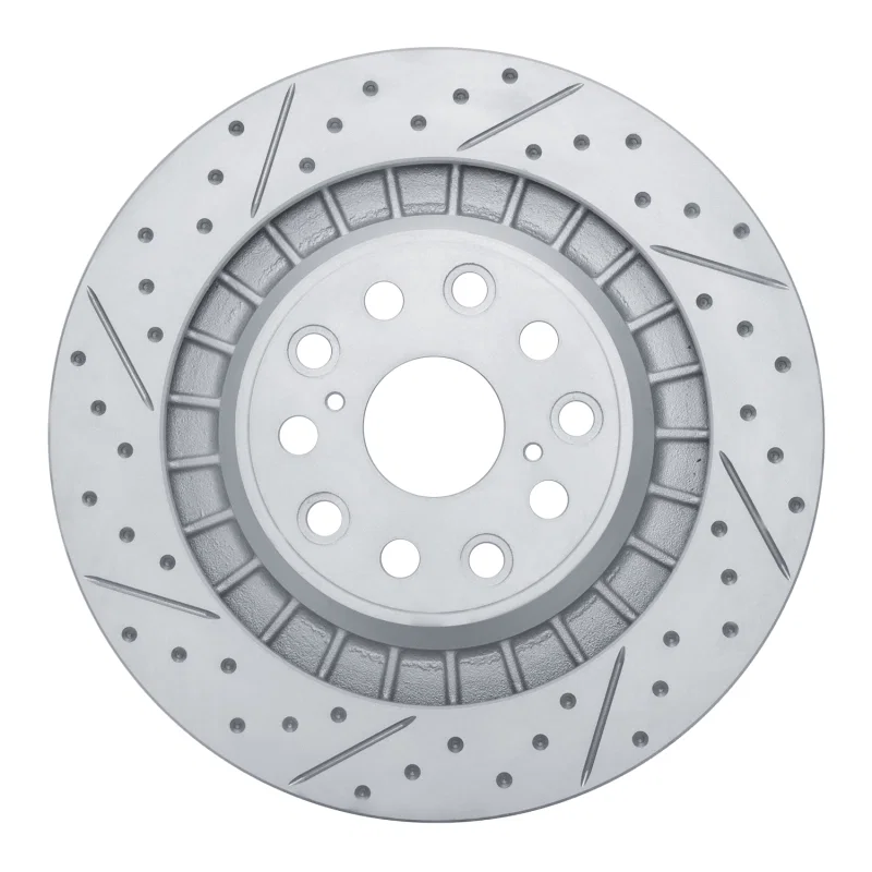 R1 Concepts 830-75046D, R1 18-23 Lexus Ls500 Left Rear Drilled & Slotted Geo-Carbon Rotor