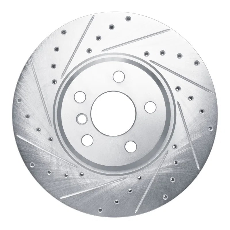 R1 Concepts 631-31171L, R1 18-25 BMW Z4 Front Left Drilled & Slotted Silver Brake Rotor