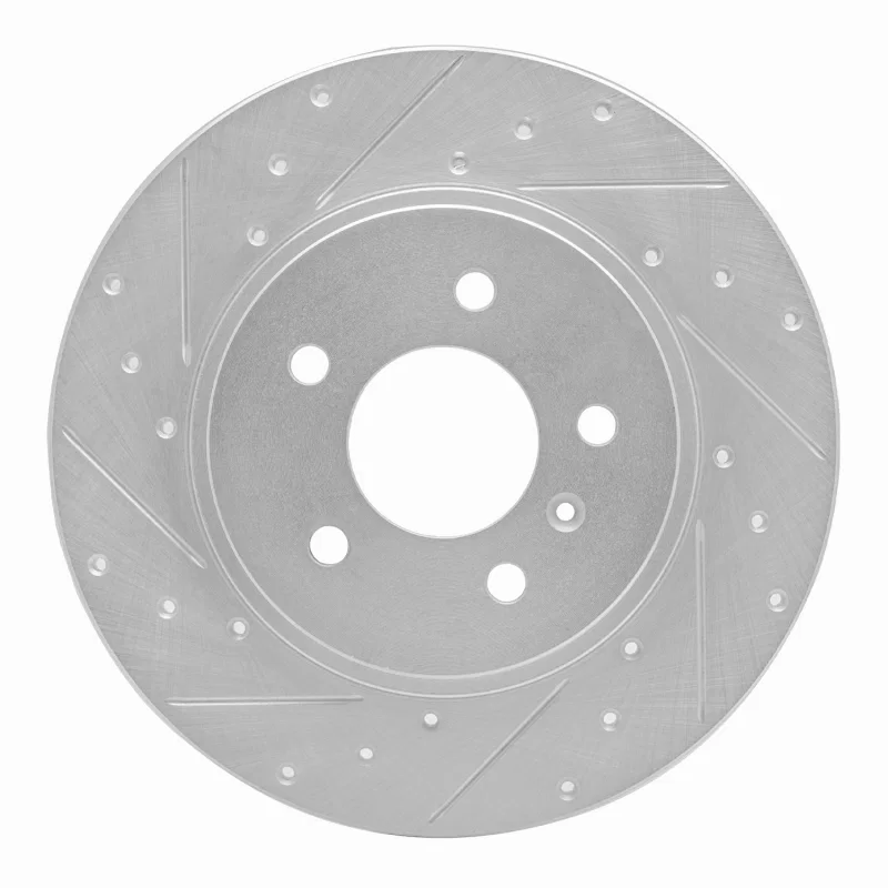R1 Concepts 631-52025L, R1 05-05 Buick TERRAZA Rear Left Drilled & Slotted Silver Brake Rotor