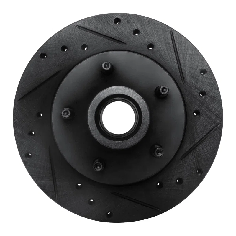 R1 Concepts 633-54126R, R1 91-94 Ford Explorer Front Right Drilled & Slotted Black Brake Rotor