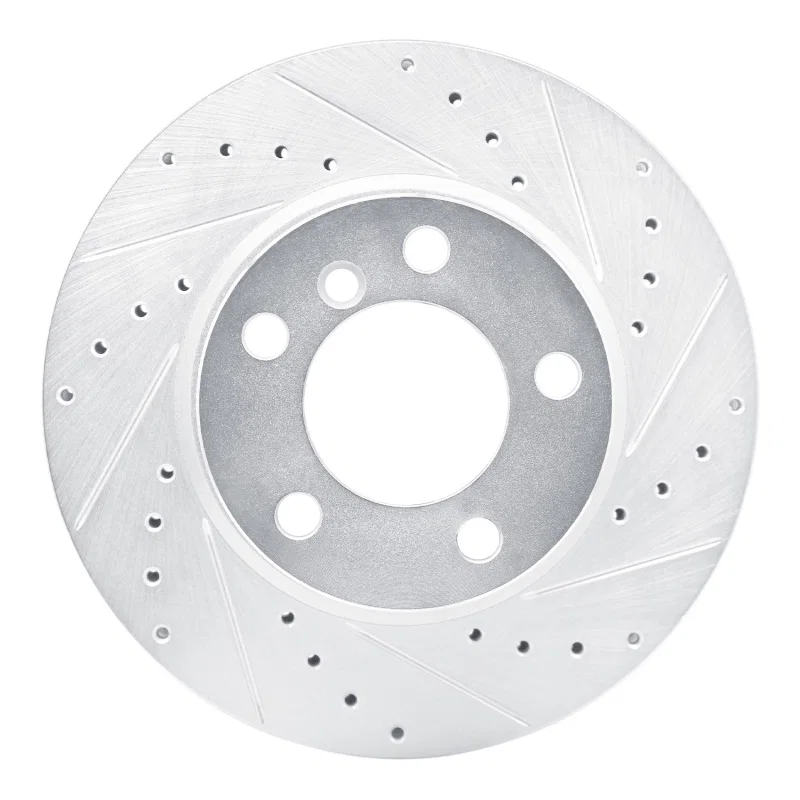 R1 Concepts 631-92099R, R1 12-20 BMW 118i (Mexico) Front Right Drilled & Slotted Silver Brake Rotor