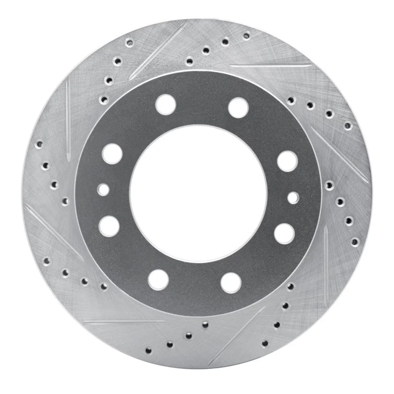 R1 Concepts 631-54101L, R1 75-80 Ford E-350 Econoline Front Left Drilled & Slotted Silver Brake Rotor