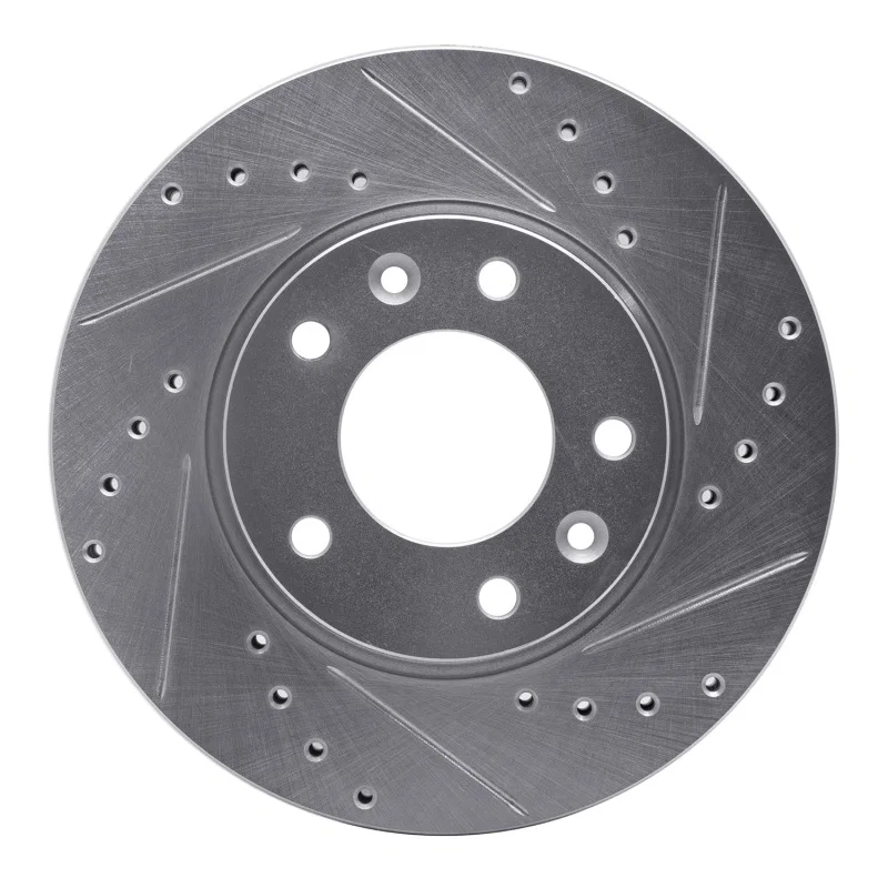 R1 Concepts 631-21019R, R1 02-02 Kia SEDONA Front Right Drilled & Slotted Silver Brake Rotor