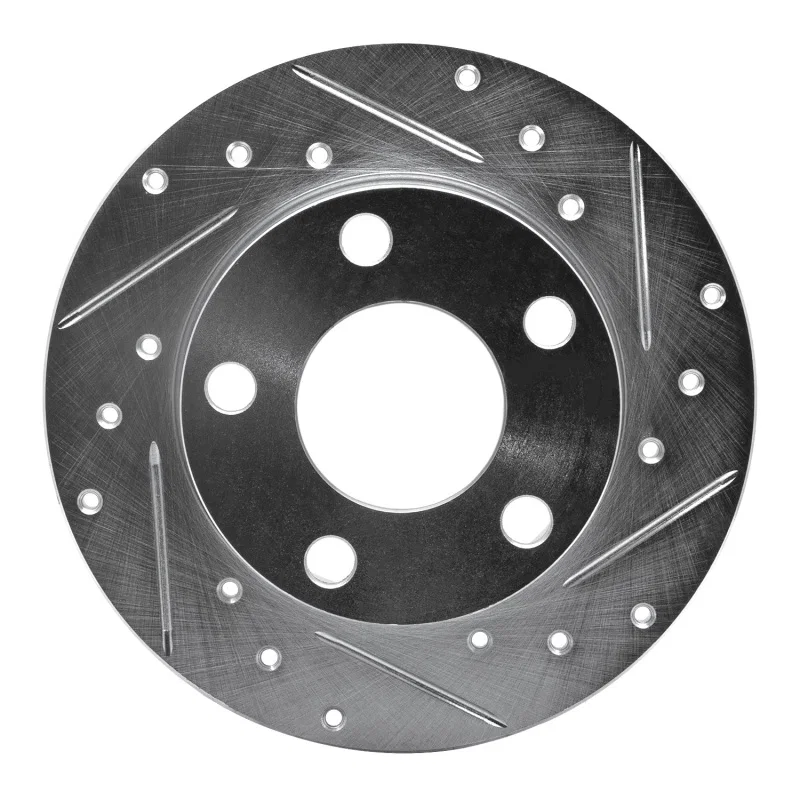 R1 Concepts 631-73009R, R1 85-00 Audi 5000CS Turbo Quattro Rear Right Drilled & Slotted Silver Brake Rotor