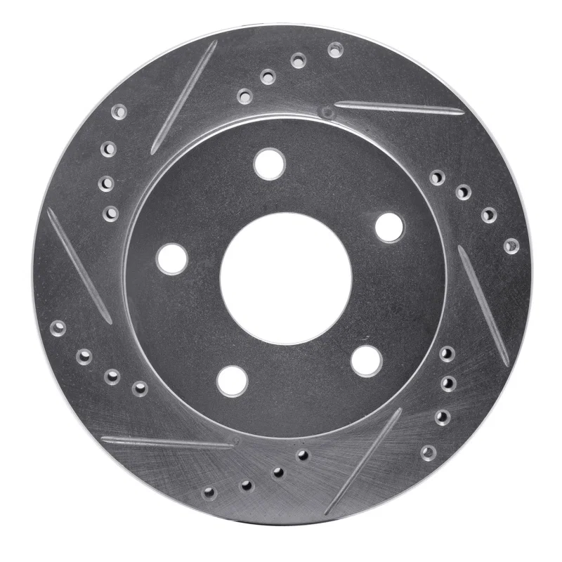 R1 Concepts 631-54121D, R1 90-97 Ford AEROSTAR Right Front Drilled & Slotted Silver Brake Rotor