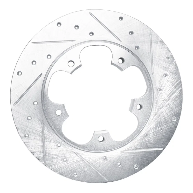 R1 Concepts 631-54228R, R1 15-25 Ford Transit-150 Rear Right Drilled & Slotted Silver Brake Rotor