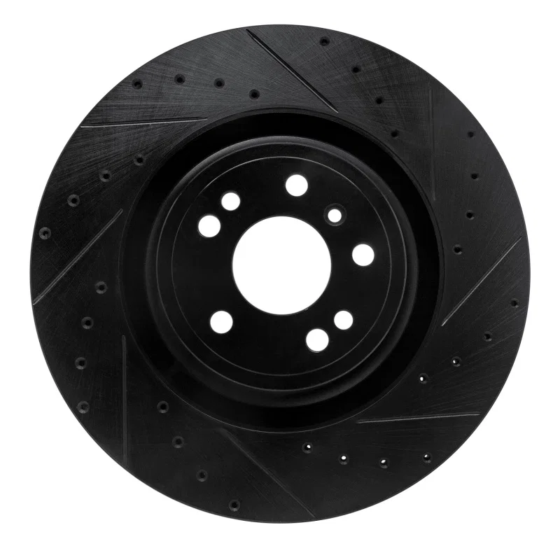 R1 Concepts 633-63146R, R1 13-19 Mercedes-Benz GLS350 Front Right Drilled & Slotted Black Brake Rotor