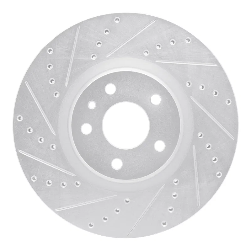 R1 Concepts 631-54073L, R1 13-20 Ford Fusion Front Left Drilled & Slotted Silver Brake Rotor