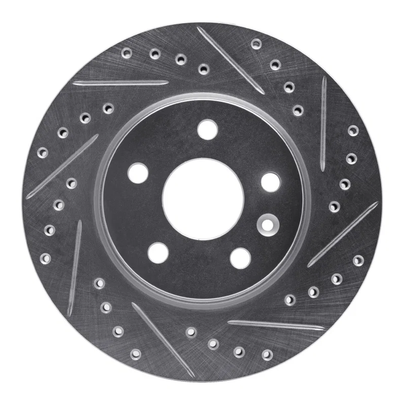 R1 Concepts 631-47043R, R1 11-23 Chevrolet CRUZE (Mexico) Front Right Drilled & Slotted Silver Brake Rotor